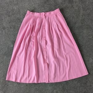 Koret Francisca Women's Vintage Pleated Pink Maxi Skirt Size Large Barbiecore